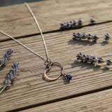 Hammered Copper Butterfly Wing Child Abuse Survivor Necklace