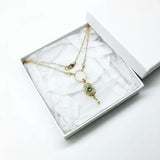 14 K Gold-Filled Hammered Open Circle Filigree Necklace