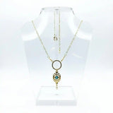 14 K Gold-Filled Hammered Open Circle Filigree Necklace
