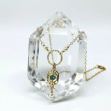 14 K Gold-Filled Hammered Open Circle Filigree Necklace