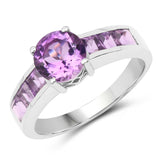 2.03 ct. Genuine Amethyst .925 Sterling Silver Ring
