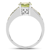 2.25 Carat Genuine Peridot .925 Sterling Silver Ring