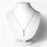 1.40 Carat Genuine Peridot and Pearl .925 Sterling Silver Pendant