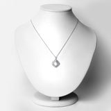 3.62 Carat Genuine Tanzanite and Pearl .925 Sterling Silver Pendant