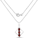 1.53 Carat Genuine Garnet .925 Sterling Silver Pendant