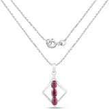 1.56 Carat Genuine Ruby .925 Sterling Silver Pendant