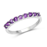0.54 ct. Genuine Amethyst .925 Sterling Silver Ring