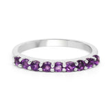 0.54 ct. Genuine Amethyst .925 Sterling Silver Ring