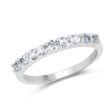 0.68 Carat Genuine Blue Topaz .925 Sterling Silver Ring