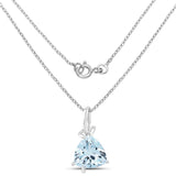 3.50 Carat Genuine Blue Topaz .925 Sterling Silver Pendant