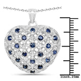 0.80 Carat Genuine Blue Sapphire .925 Sterling Silver Pendant