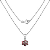 0.67 Carat Genuine Garnet Sterling Silver Pendant