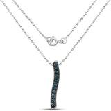0.30 Carat Genuine Blue Diamond .925 Sterling Silver Pendant