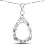 0.06 Carat Genuine Red Diamond .925 Sterling Silver Pendant