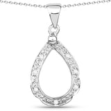 0.06 ct. Genuine White Diamond .925 Sterling Silver Pendant