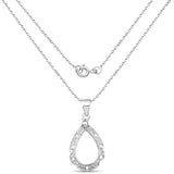 0.06 ct. Genuine White Diamond .925 Sterling Silver Pendant