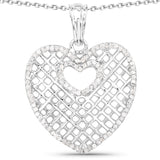 0.52 Carat Genuine White Diamond .925 Sterling Silver Pendant