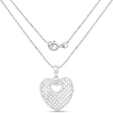 0.52 Carat Genuine White Diamond .925 Sterling Silver Pendant