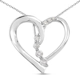 0.10 Carat Genuine White Diamond .925 Sterling Silver Pendant