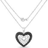 0.22 Carat Genuine Black Diamond .925 Sterling Silver Pendant