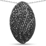 0.23 Carat Genuine Black Diamond .925 Sterling Silver Pendant