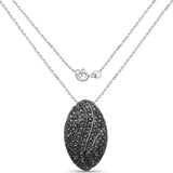 0.23 Carat Genuine Black Diamond .925 Sterling Silver Pendant