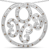 0.22 Carat Genuine Brown Diamond .925 Sterling Silver Pendant