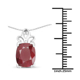 5.21 Carat Genuine Ruby .925 Sterling Silver Pendant