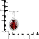 3.51 Carat Genuine Pink Tourmaline and White Diamond 14K White Gold Pendant