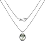 8.20 Carat Genuine Green Amethyst .925 Sterling Silver Pendant