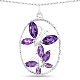 2.12 Carat Genuine Amethyst .925 Sterling Silver Pendant