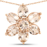 1.87 Carat Genuine Morganite 10K Rose Gold Pendant