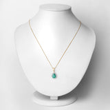 1.84 Carat Genuine Zambian Emerald and White Diamond 14K Yellow Gold Pendant
