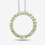 0.84 Carat Genuine Peridot .925 Sterling Silver Pendant
