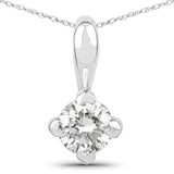 0.33 ct Genuine Lab Grown Diamond 14K White Gold Pendant