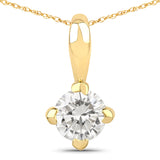 0.33 ct Genuine Lab Grown Diamond 14K Yellow Gold Pendant