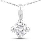 0.50 Carat Genuine Lab Grown Diamond 14K White Gold Pendant