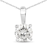 0.75 carat Genuine Lab Grown Diamond 14K White Gold Pendant