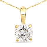 0.75 carat Genuine Lab Grown Diamond 14K Yellow Gold Pendant for women