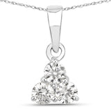 0.33 carat Genuine Lab Grown Diamond 14K White Gold Pendant
