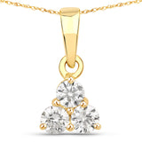 0.33 ct Genuine Lab Grown Diamond 14K Yellow Gold Pendant for women