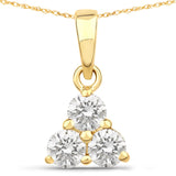 0.51 ct Genuine Lab Grown Diamond 14K Yellow Gold Pendant