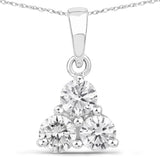 0.75 ct Genuine Lab Grown Diamond 14K White Gold Pendant