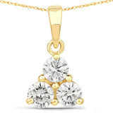 0.75 ct Genuine Lab Grown Diamond 14K Yellow Gold Pendant