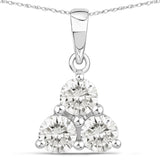 1.02 ct Genuine Lab Grown Diamond 14K White Gold Pendant