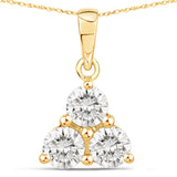 1.02 ct Genuine Lab Grown Diamond 14K Yellow Gold Pendant