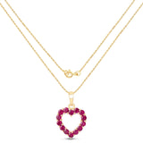 0.43 Carat Genuine Ruby 10K Yellow Gold  Pendant