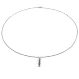 1.05 Carat Genuine Blue Sapphire Sterling Silver Pendant