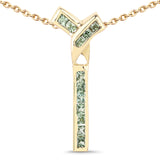 0.72 Carat Genuine Green Sapphire .925 Sterling Silver Pendant