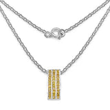 2.16 Carat Genuine Yellow Sapphire .925 Sterling Silver Pendant